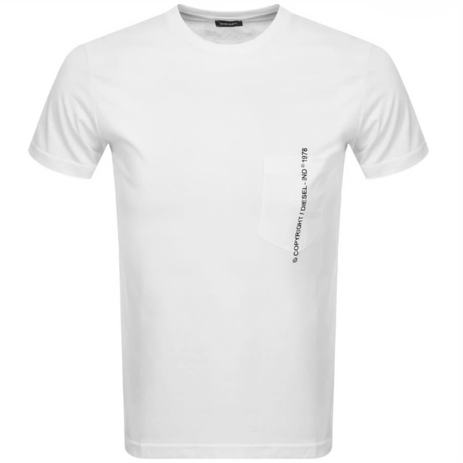 Alternative Image for ProductDiesel T Rubin Pocket Short Sleeved T Shirt White1